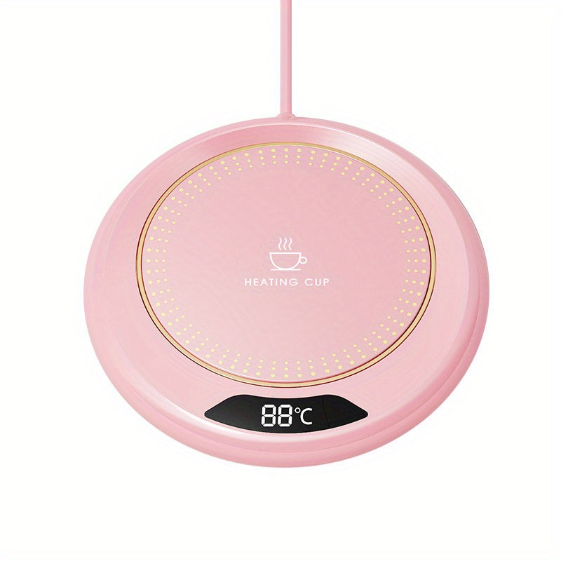 Cop Rose Smart USB Beverage Warmer - Adjustable 3-Temperature Coaster for Office, Camping & Picnics, Fits Most Cups