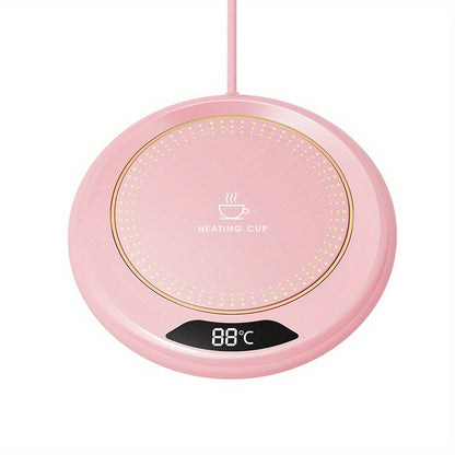 Cop Rose Smart USB Beverage Warmer - Adjustable 3-Temperature Coaster for Office, Camping & Picnics, Fits Most Cups
