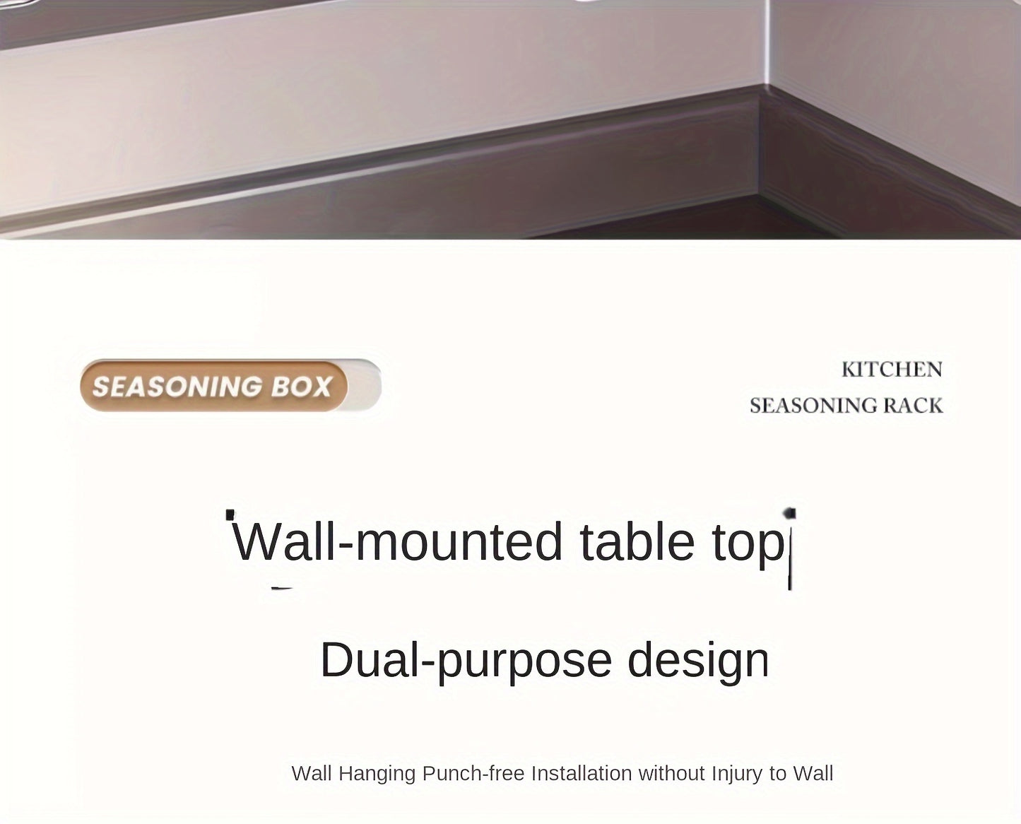 Wall-Mounted Spice Rack Organizer - Multi-Tier Metal Kitchen Rack with Storage Boxes and Jars, Easy-Clean Aluminum Stackable Can Shelf, Space-Saving Seasoning Holder with Tiered Shelves