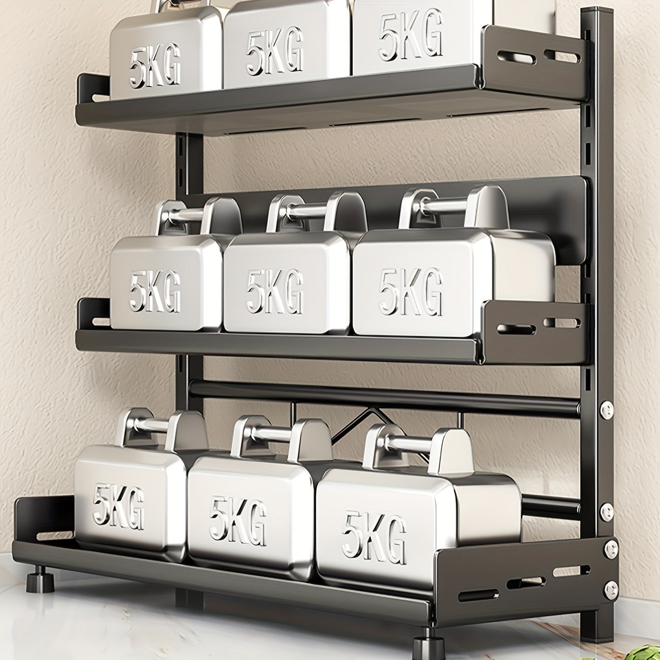 Especiero de acero de varios niveles LDQ: organizador de encimera resistente a la intemperie para cocinas de hogares y restaurantes