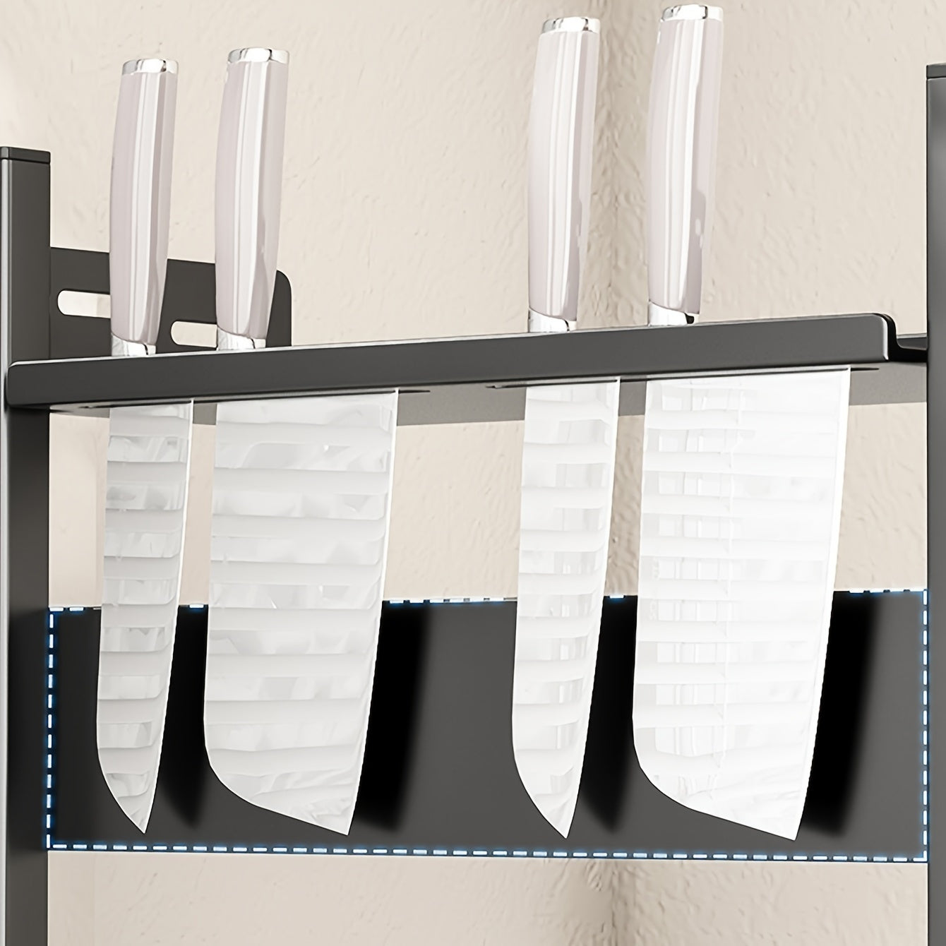 Especiero de acero de varios niveles LDQ: organizador de encimera resistente a la intemperie para cocinas de hogares y restaurantes