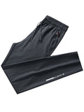 Pantalones deportivos con estampado del alfabeto para hombre, de secado rápido y con cordón, ideales para gimnasio, fitness y verano o otoño.