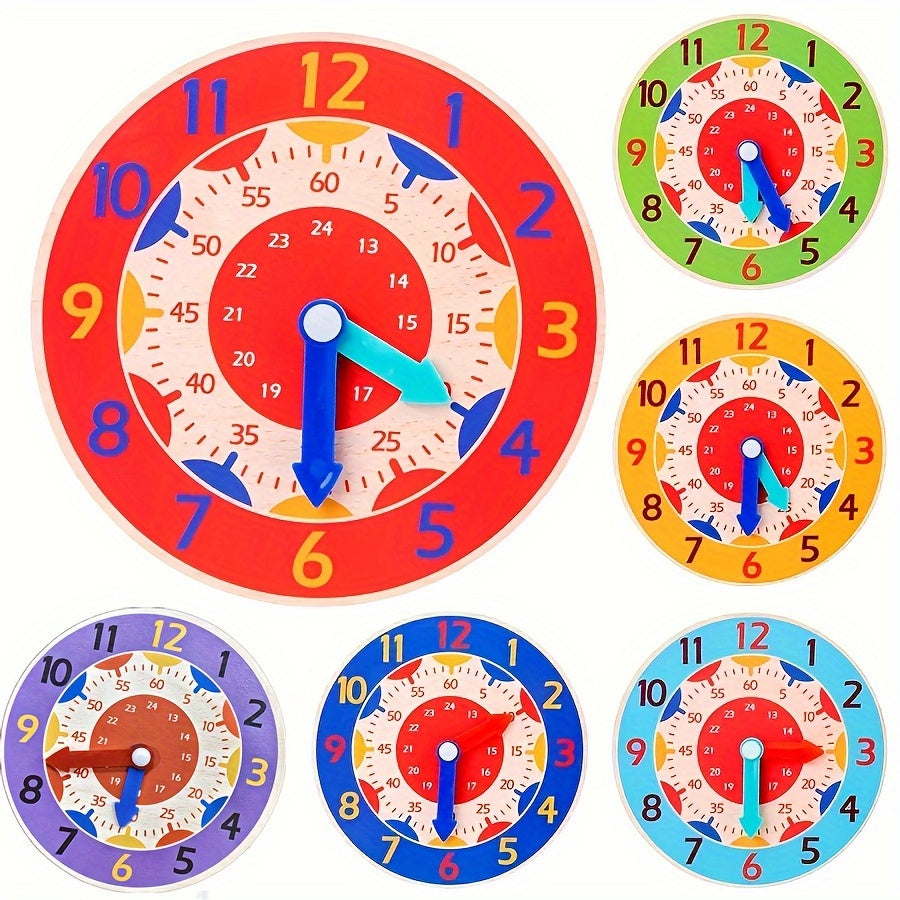 Wooden Educational Clock, Students' Clock Model, Digital Clock Toy, Children's Time Learning Toy Christmas, Halloween Gift