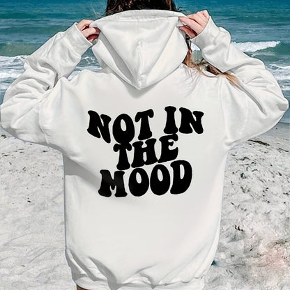 Sudadera con capucha acogedora para niña - Jersey informal de manga larga con estampado de letras, ideal para otoño/invierno - Lavable a máquina