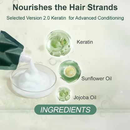 Polypeptides And Keratin Scorched Hair Smoothing Cream, Softens And Strengthens Hair Cream, Healthy Hair Penetrates Root To Tip