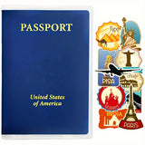 Frosted Clear Passport Cover, Transparent PVC Passport Holder, Creative Travel Certificate Document Organizer