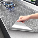 1 Roll Self-Adhesive Aluminum Foil Kitchen Stickers - Waterproof, Oil-Proof, High Temperature Resistant Wallpaper, Easy to Clean & Cut, Textured Surface for Cabinets, Stoves, and Countertops, Stove Area Cover | Modern Kitchen