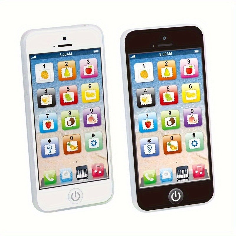 1 teléfono inteligente interactivo YS para niños, 8 modos de carga USB, iluminación ambiental, aprendizaje de idiomas, juguete educativo para bebés, regalo ideal de Navidad.