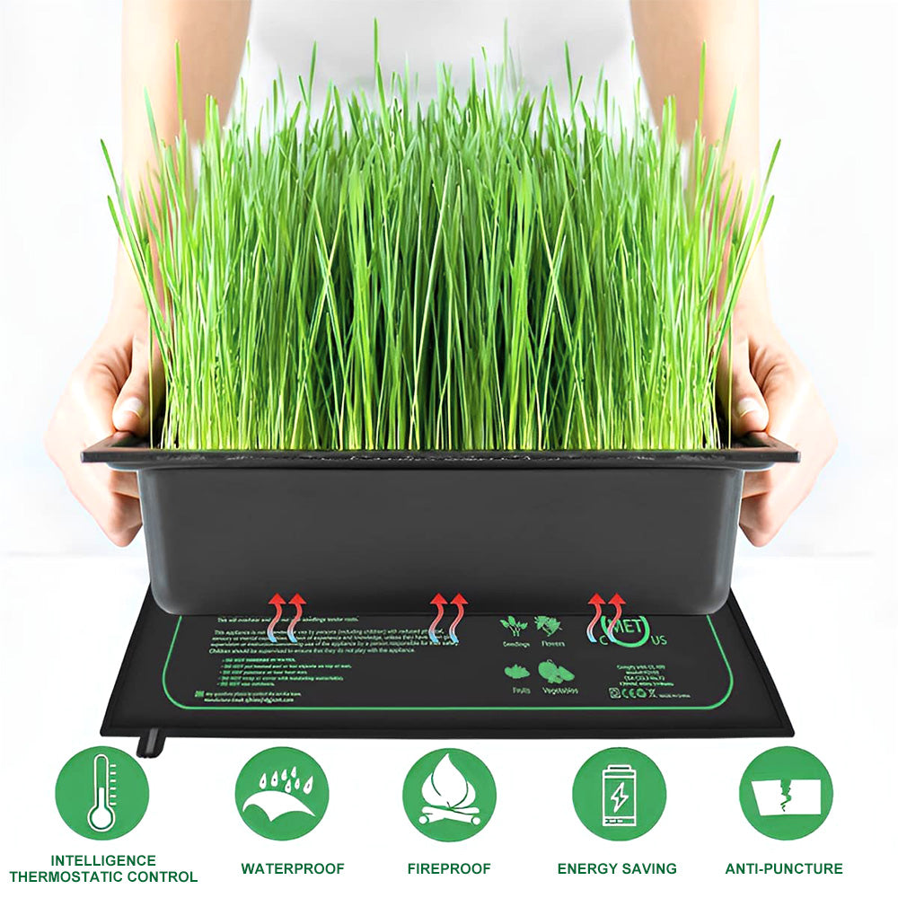 Esterilla térmica para plántulas de 10/25/50 cm, almohadilla térmica impermeable para germinación de plantas de interior, esterilla de propagación de clones, enchufe UE/EE. UU./AU/RU