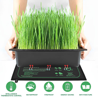 Esterilla térmica para plántulas de 10/25/50 cm, almohadilla térmica impermeable para germinación de plantas de interior, esterilla de propagación de clones, enchufe UE/EE. UU./AU/RU