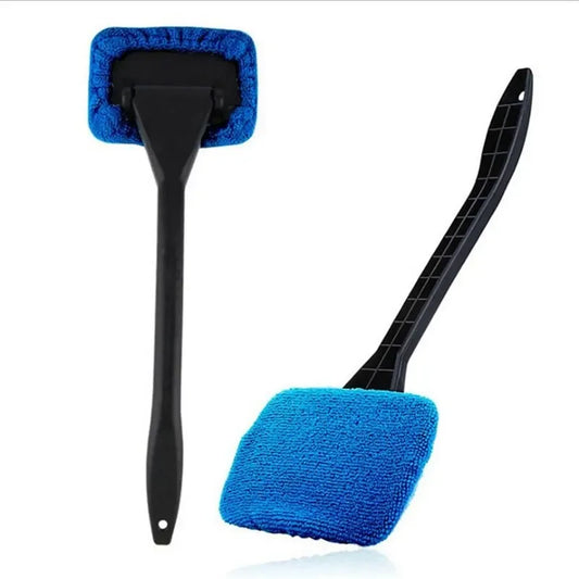 1 kit de cepillo para limpiar ventanas, herramienta para lavar parabrisas, limpiador interior de coche, mango largo, accesorios para coche. 