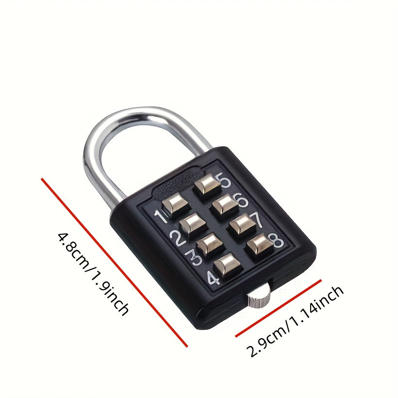 1pc Combination Password Rotary Padlock, Durable Alloy, Secure Number Code Lock For Suitcase, Luggage, Drawer, Bicycle, Travel, Cabinet Security