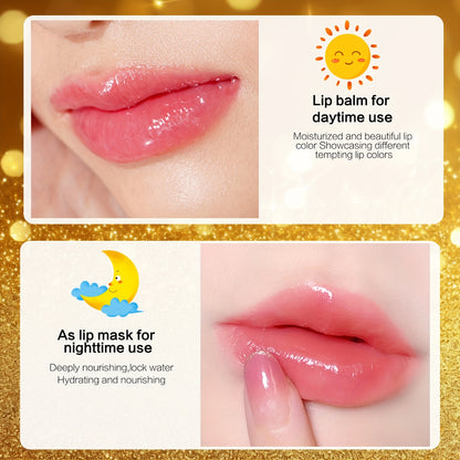 3pcs Hypoallergenic Petal Color-Changing Lip Balm with Vitamin E - Long-Lasting, Moisturizing, Temperature-Sensitive Lipstick in Metallic Tubes, Perfect Mother's Day Gift for Women