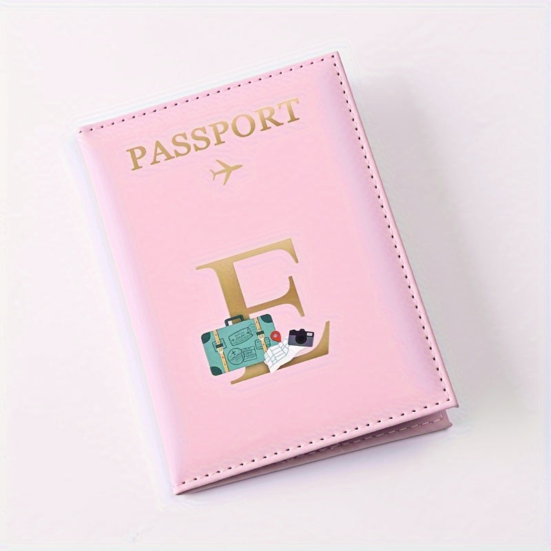 Creative Color Printing Letter Faux Leather Multi-Functional Passport Holder SIM Card ID Holder