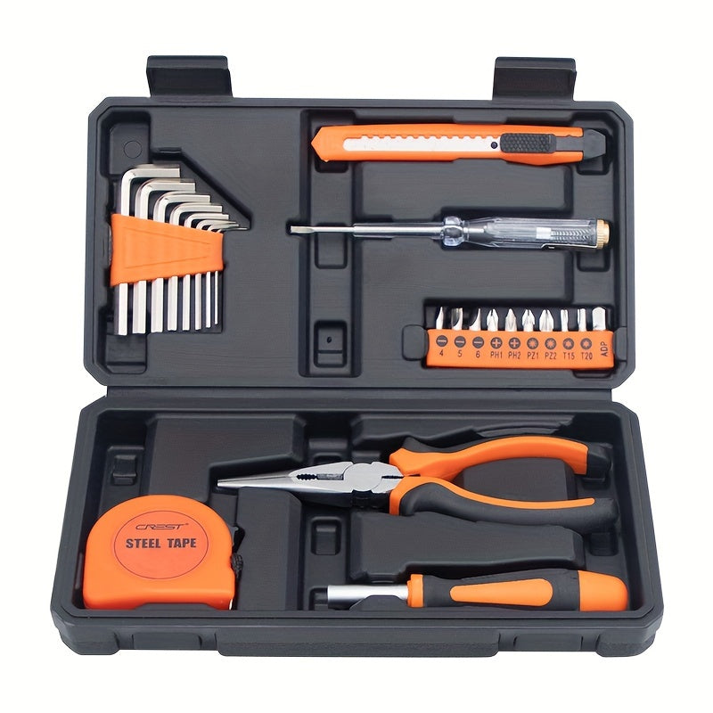 15Pcs/23Pcs Repair Tool Kit Manual Tool Box Set Hardware Tool Multifunctional Home Repair Household Combination, Perfect for Daily Home Decoration Garden Repair