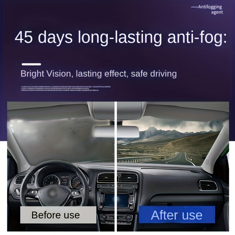 Long-Lasting Anti-Fog Spray For Car Glass And Helmets, Easy Windshield And Interior Window Defogger, Clear Visibility Anti-Fogging Spray For Mirrors, Glasses, And Reflective Surfaces