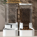 Set of Plastic Gravity Feeders for Dogs, Including Automatic Food And Water Dispenser, Without Battery