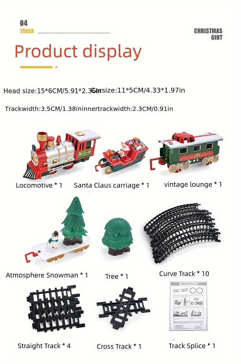 Deluxe Electric Christmas Train Set - Diecast Model Railroads with Realistic Details, Educational Toy for Youngsters, Perfect Gift for Holidays like Christmas, Halloween, and Thanksgiving