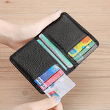 PU Leather Passport Cover Wallet - Slim Basic Design, Foldable, Portable, Comfortable Grip, Multiple Card Slots, Daily Commute Essentials, Elegant & Durable Open Card Holder
