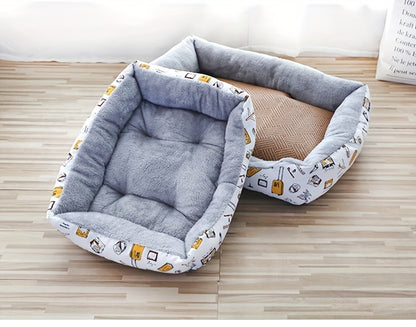 [Top-Rated] Cozy Plush Pet Bed for Cats & Small Dogs - Thick, Warm Padded Nest with Traditional Style