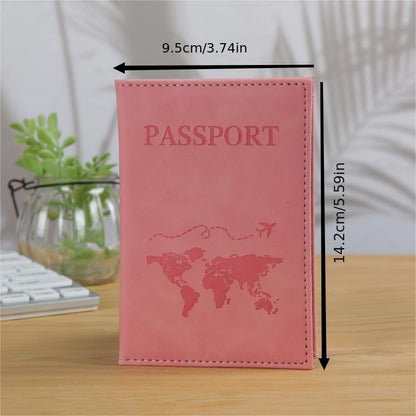 Minimalist Passport Protector, Document Holder, Men's Solid Colour Card Wallet