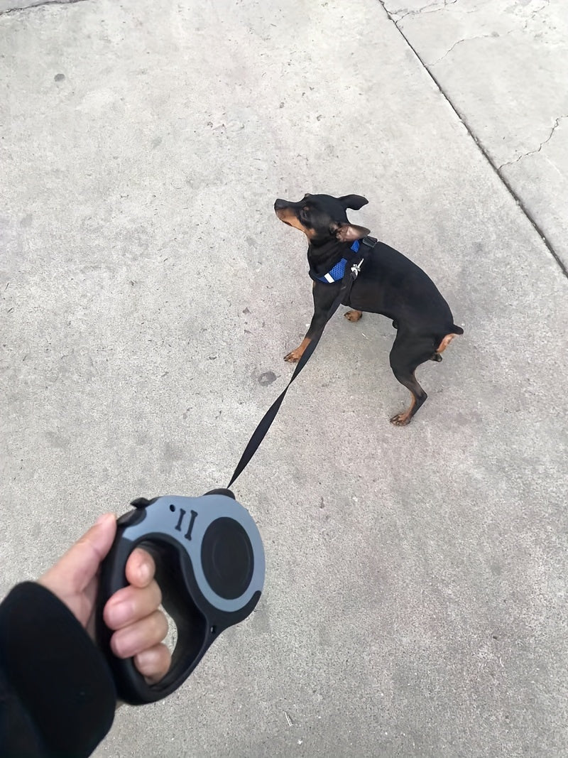 Durable Double Switch Retractable Pet Leash For Dogs - Easy Control And Comfortable Grip