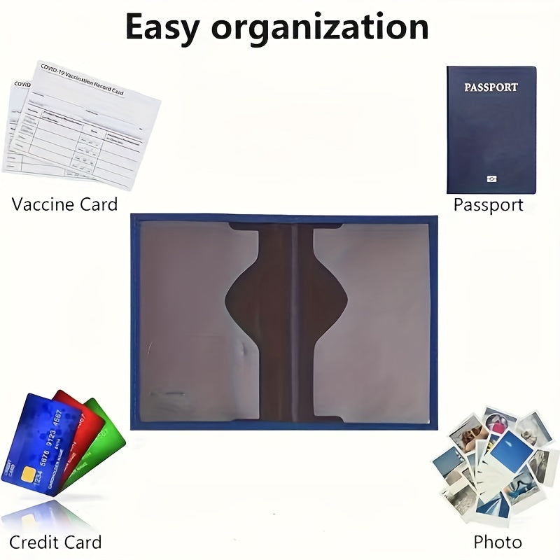 1pc Passport Cover And Travel Wallet Secure Organizer For Documents And Cards