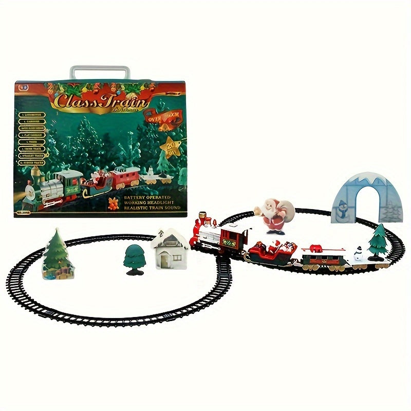 Deluxe Electric Christmas Train Set - Diecast Model Railroads with Realistic Details, Educational Toy for Youngsters, Perfect Gift for Holidays like Christmas, Halloween, and Thanksgiving