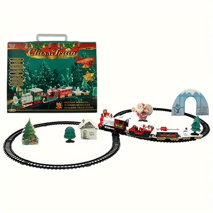 Deluxe Electric Christmas Train Set - Diecast Model Railroads with Realistic Details, Educational Toy for Youngsters, Perfect Gift for Holidays like Christmas, Halloween, and Thanksgiving