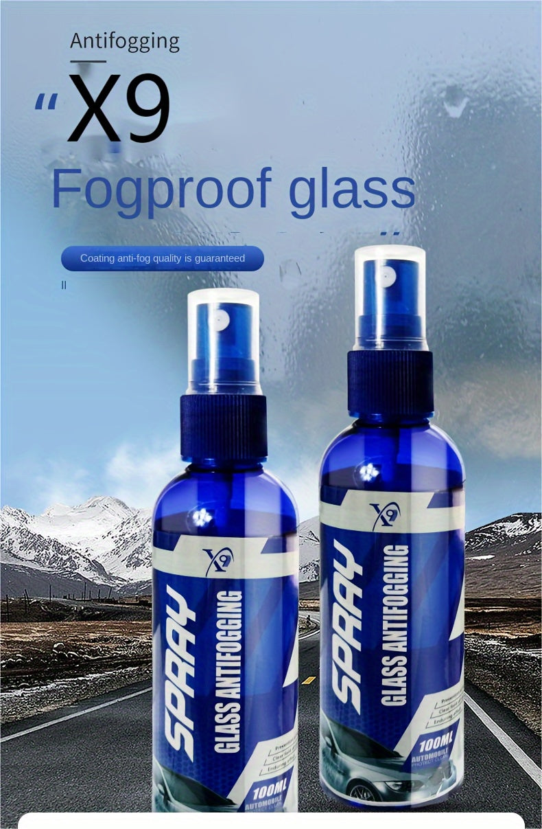 Long-Lasting Anti-Fog Spray For Car Glass And Helmets, Easy Windshield And Interior Window Defogger, Clear Visibility Anti-Fogging Spray For Mirrors, Glasses, And Reflective Surfaces