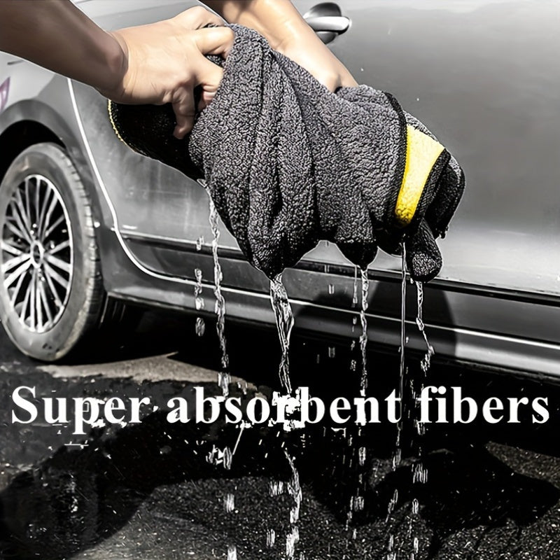 Toalla de microfibra ultraabsorbente para lavado de autos - Paño grueso y súper suave para el cuidado y la limpieza del vehículo - Mantenimiento externo del vehículo - Material de poliéster