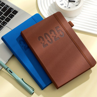 2025 QS Daily Planner Notebook - 365-Day Time Management Organizer with Weekly & Monthly Summaries, Self-Discipline Check-Ins for Efficient Life Planning