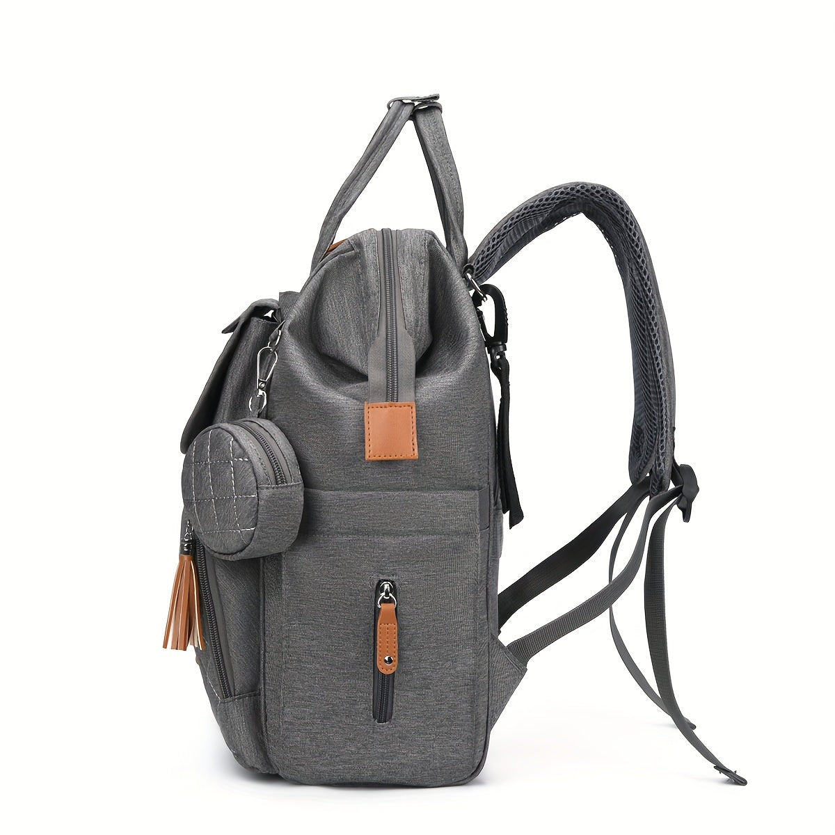 Mochila de gran capacidad, multifuncional, portátil, para mamá, con compartimentos múltiples para guardar biberones y pañales.