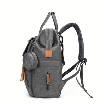 Mochila de gran capacidad, multifuncional, portátil, para mamá, con compartimentos múltiples para guardar biberones y pañales.