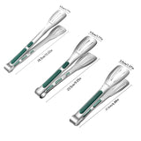 Pinzas antideslizantes de acero inoxidable para alimentos, pinzas para carne, ensalada, pan, barbacoa, parrilla, bufé, herramientas de cocina, accesorios de cocina, 1 unidad 