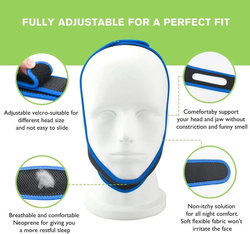 1pc Anti Snoring Chin Strap Stop Snoring Belt Sleep Apnea Chin Support Straps for Women Men Health Care Sleep Aid Tools 