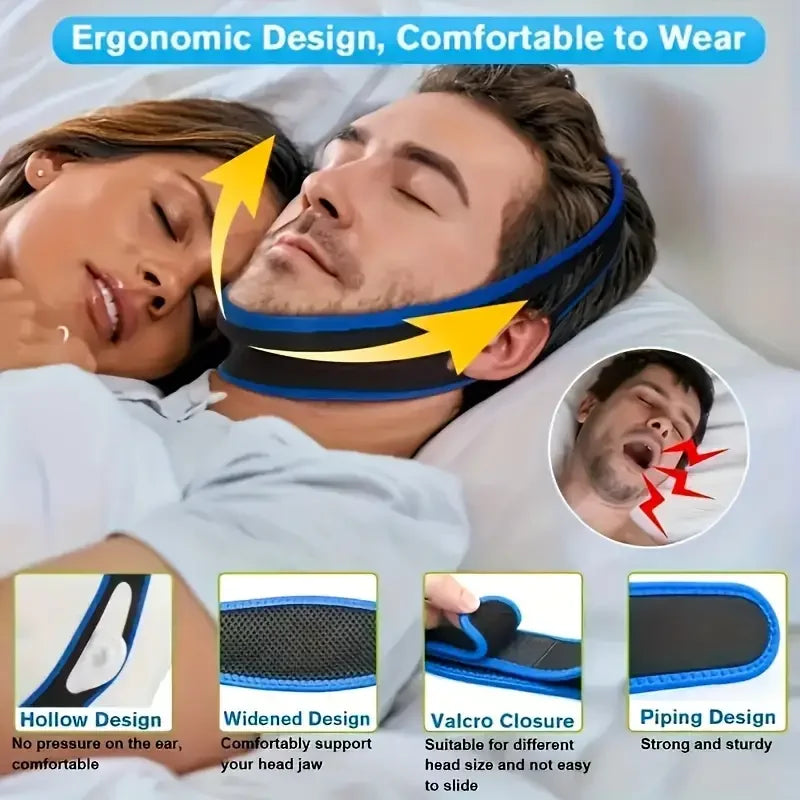 1pc Anti Snoring Chin Strap Stop Snoring Belt Sleep Apnea Chin Support Straps for Women Men Health Care Sleep Aid Tools 