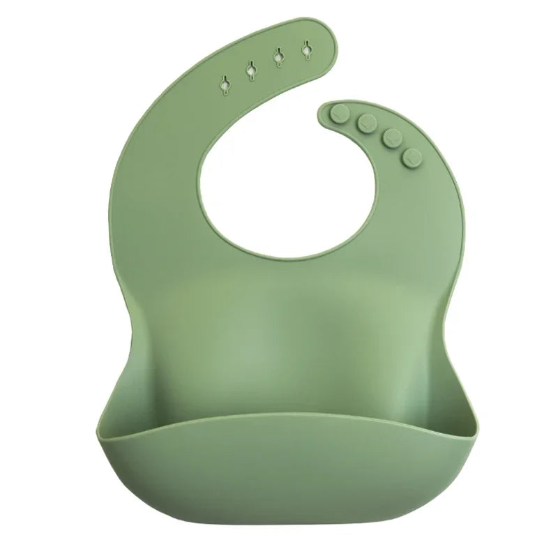 1pc Baby Lunch Apron Toddler Silicone Bibs Baby Kids Girl Boys Waterproof Saliva Cartoon Feeding Baby Silicone Bib Aprons 