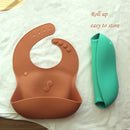 1pc Baby Lunch Apron Toddler Silicone Bibs Baby Kids Girl Boys Waterproof Saliva Cartoon Feeding Baby Silicone Bib Aprons 