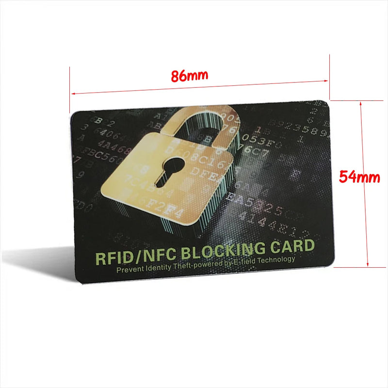 1pc Contactless RFID Blocking Cards NFC Debit Credit Card Passport Protector Blocker Set Smart Anti-Theft Design Fits Perfectly 