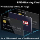 1pc Contactless RFID Blocking Cards NFC Debit Credit Card Passport Protector Blocker Set Smart Anti-Theft Design Fits Perfectly 
