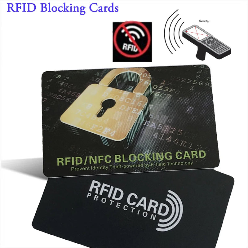 1pc Contactless RFID Blocking Cards NFC Debit Credit Card Passport Protector Blocker Set Smart Anti-Theft Design Fits Perfectly 