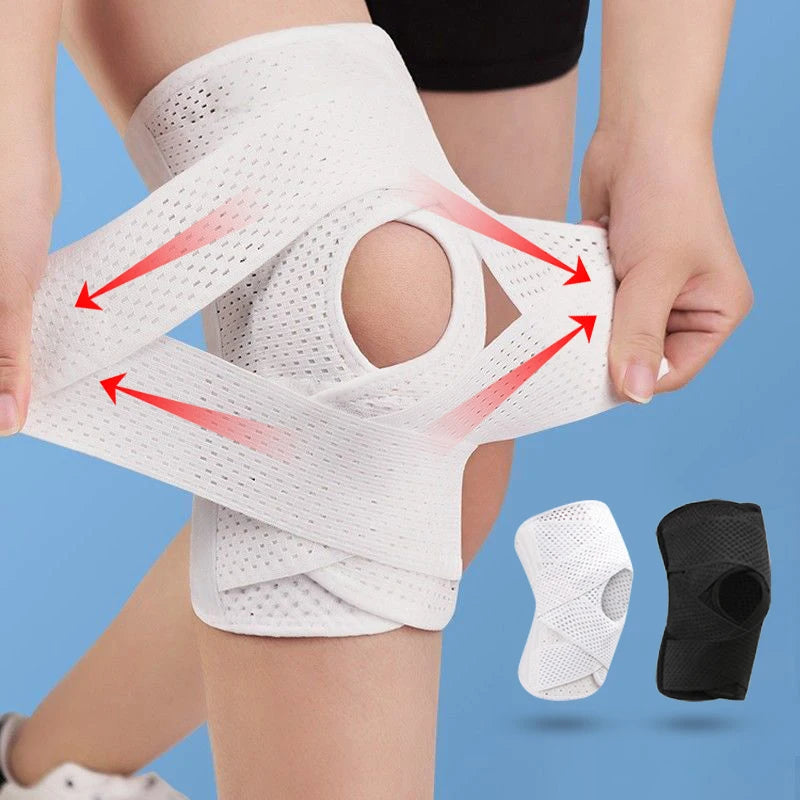 1pc Sports Knee Pad Men Women Pressurized Elastic Knee Pads Knee Support Joint Protector Fitness Volleyball Brace Protector 