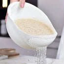 1pc-Plastic Drain Basket Strainer, Rice Bowl, Drain Basket, Fruit Bowl, Laundry Basket, Handle, Home Kitchen Organizer 
