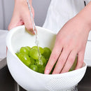 1pc-Plastic Drain Basket Strainer, Rice Bowl, Drain Basket, Fruit Bowl, Laundry Basket, Handle, Home Kitchen Organizer 