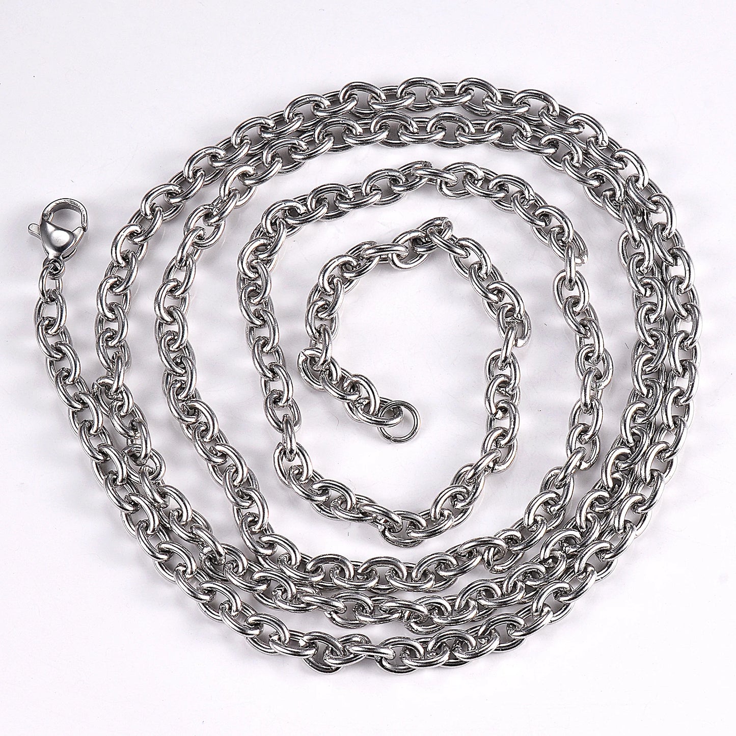 1pc largura 1.5mm-6mm aço inoxidável cruz o colar de corrente para mulheres diy jóias fina pulseira colar