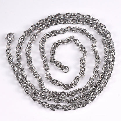 1pc largura 1.5mm-6mm aço inoxidável cruz o colar de corrente para mulheres diy jóias fina pulseira colar