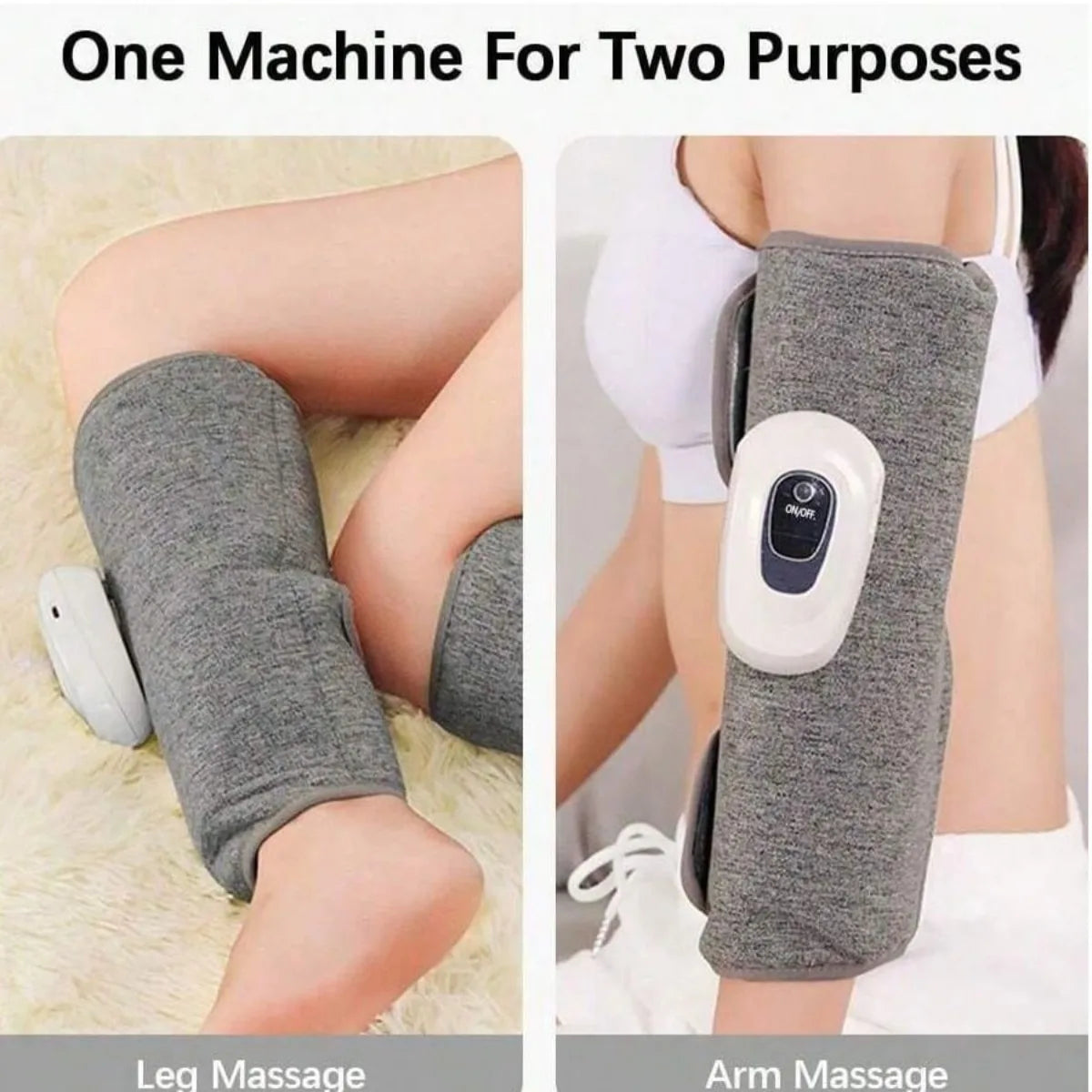 1pc massageador elétrico de perna sem fio recarregável compressão de ar perna panturrilha massagem para alívio relaxar músculos das pernas cuidados de saúde