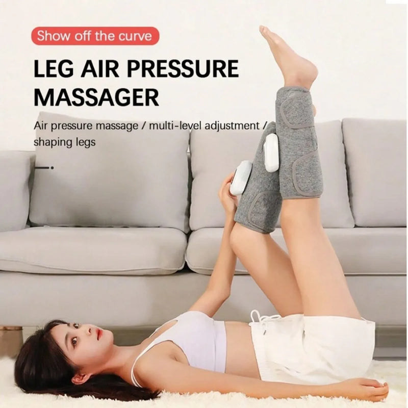 1pc Electric Leg Massager Cordless Rechargeable Air Compression Leg Calf Massage for Relief Relax Leg Muscles Health Care 