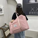 1pc Pink/Blue/Grey Travel Large Capacity Storage Bag Zipper Portable Sports Bag Versatile Gym Bag Small, Medium and Large